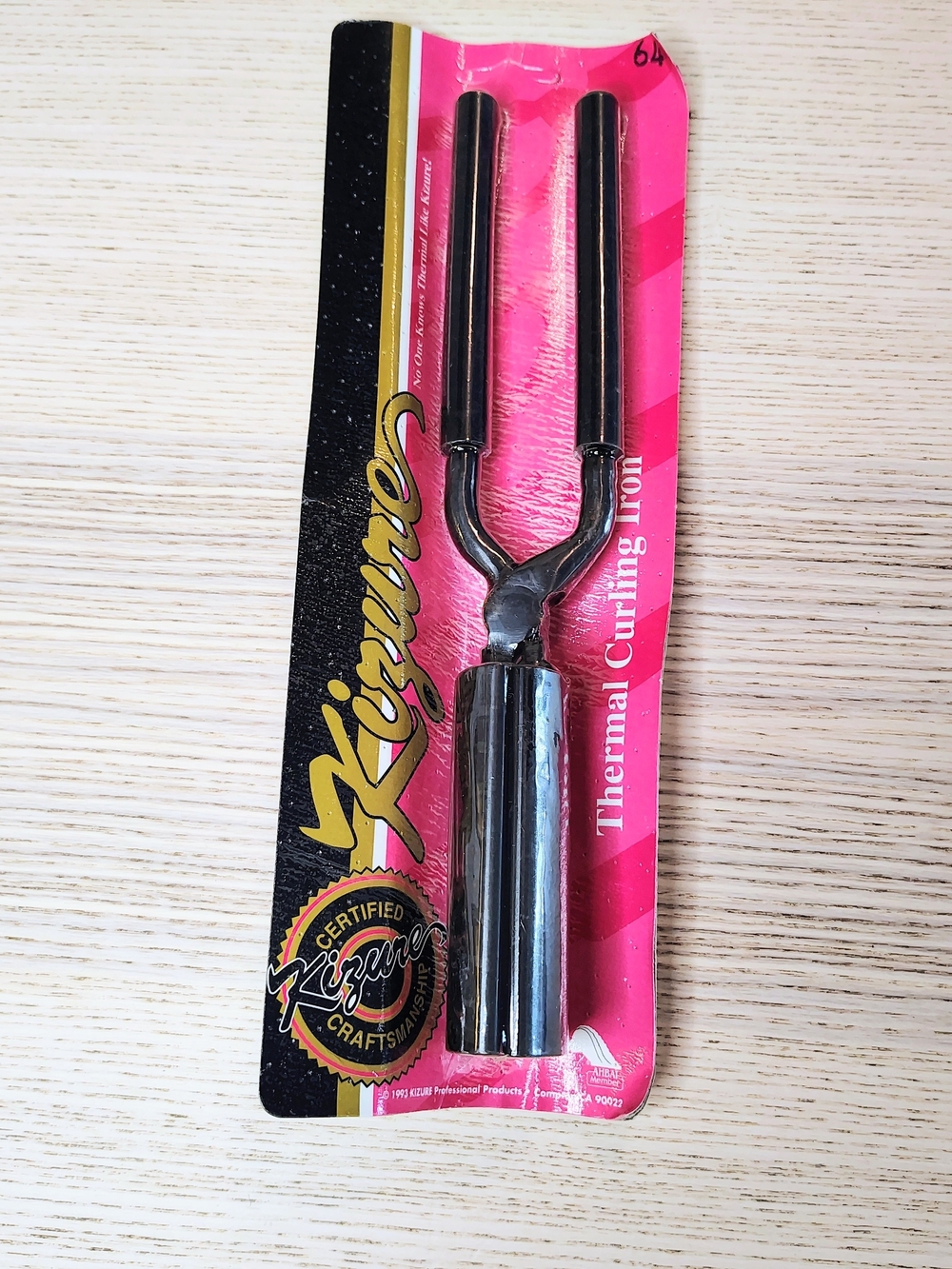 NEW Vintage Kizure Flat Iron Thermal Curling Iron 64 Tempered Blue Steel Marcel